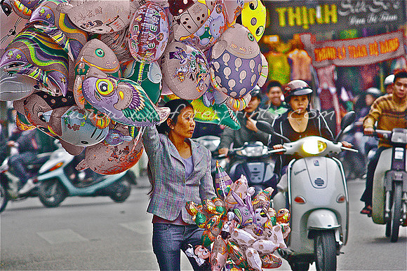 98. Balloon Vendor - Hanoi, Vietnam