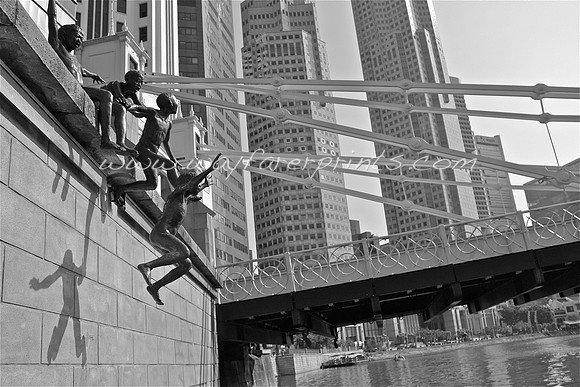 57. Sculptures At Play - Cavenagh Bridge, Singapore